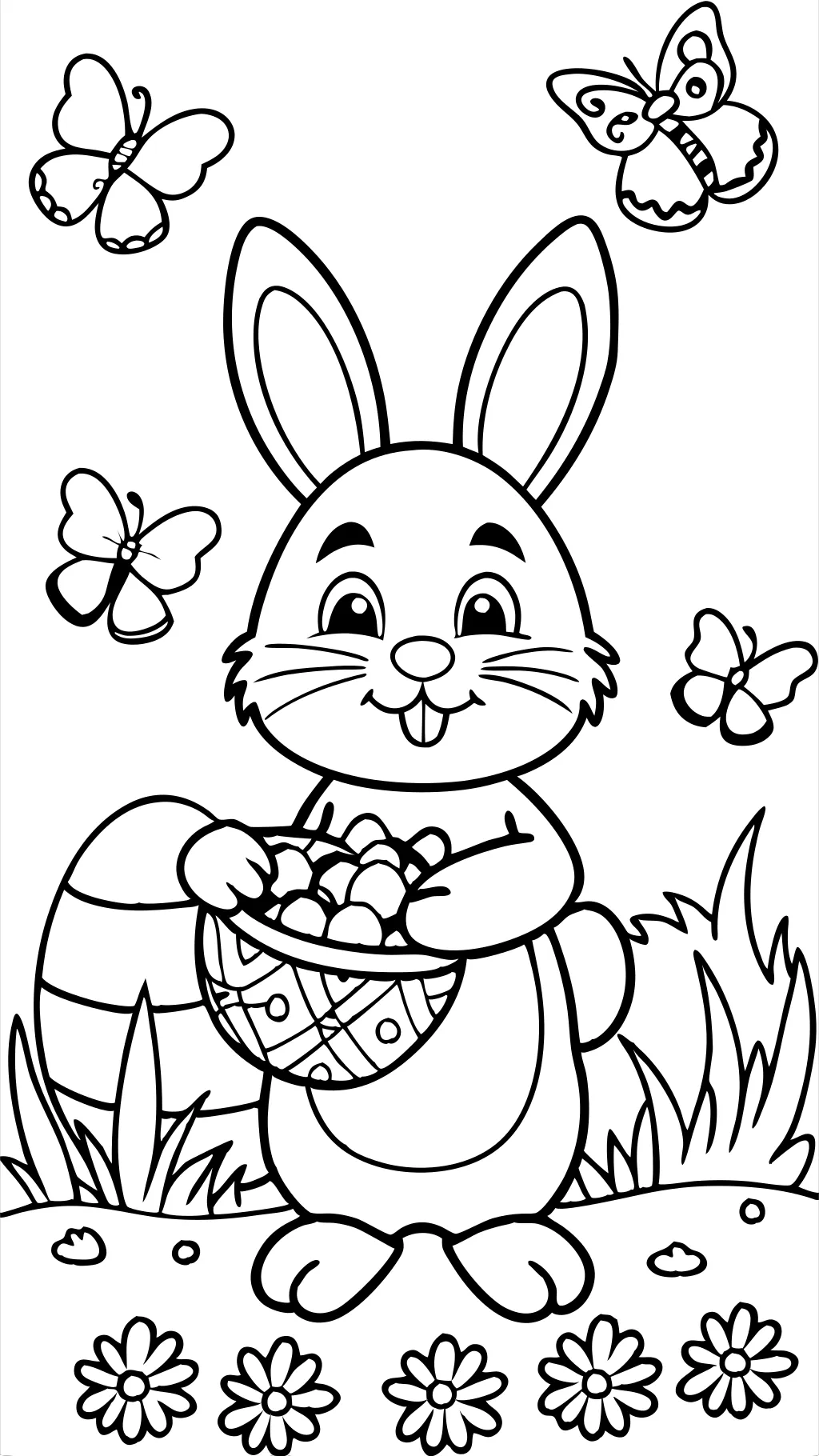 coloriages du lapin de Pâques